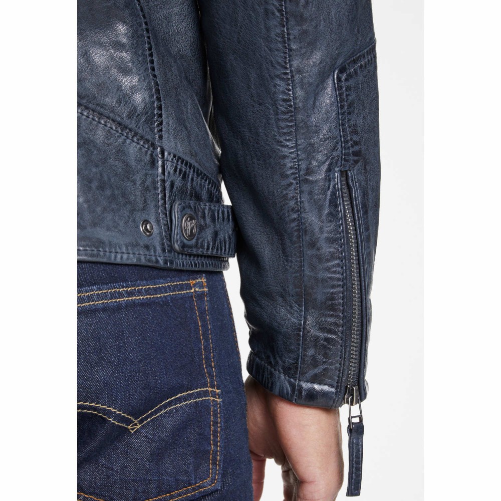 Geaca de Piele Barbati Gipsy Bleumarin GMHenno LAMAXV Geaca de Piele Barbati Gipsy Bleumarin GMHenno LAMAXV - readytowear.ro