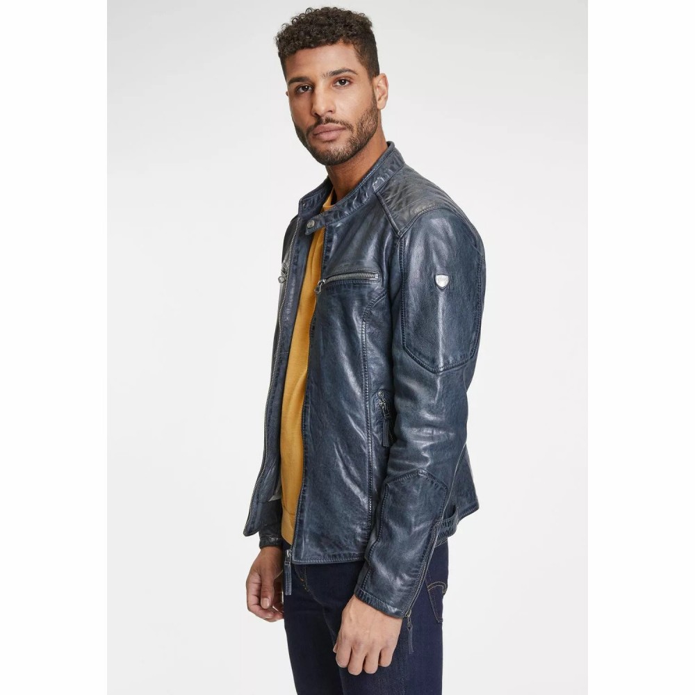 Geaca de Piele Barbati Gipsy Bleumarin GMHenno LAMAXV Geaca de Piele Barbati Gipsy Bleumarin GMHenno LAMAXV - readytowear.ro