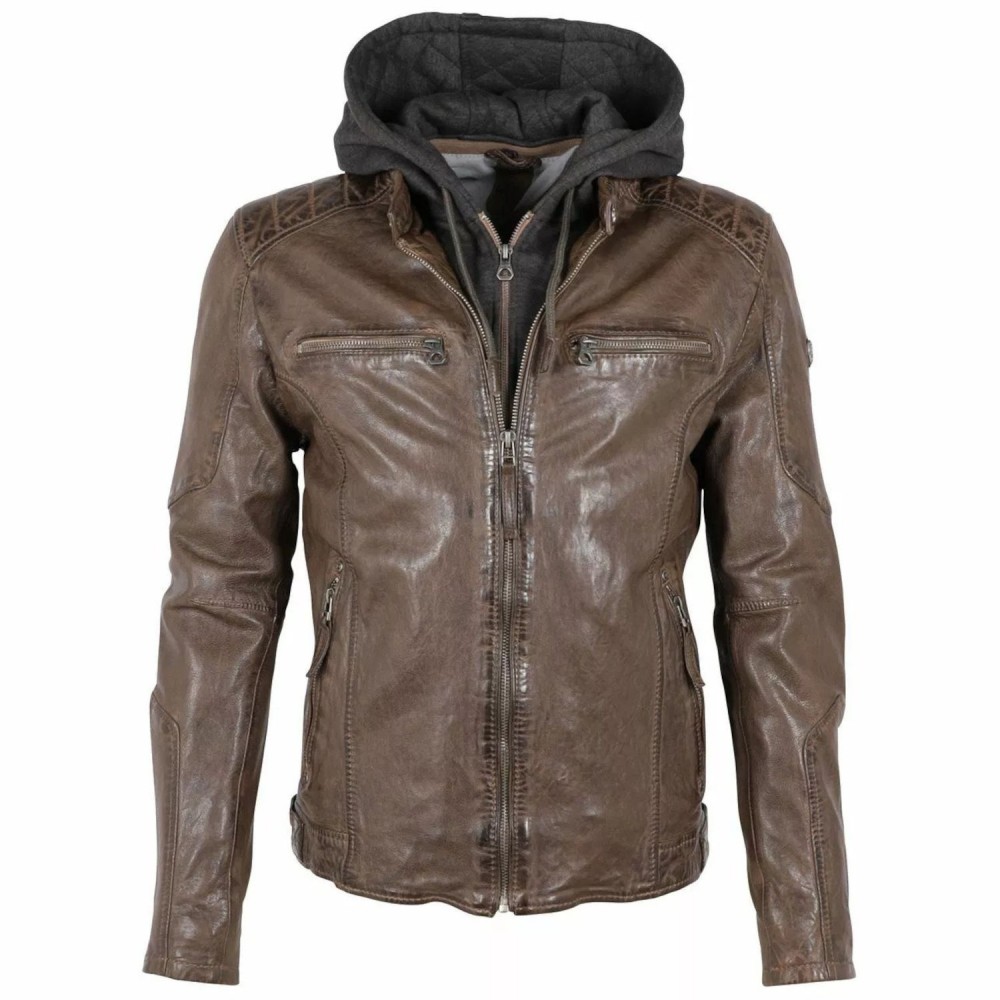 Geaca de Piele Barbati Gipsy Maro Inchis GMHenno LAMAXV Geaca de Piele Barbati Gipsy Maro Inchis GMHenno LAMAXV - readytowear.ro