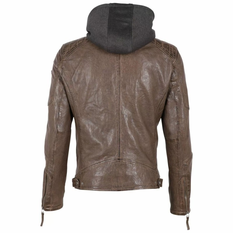 Geaca de Piele Barbati Gipsy Maro Inchis GMHenno LAMAXV – IMBRACAMINTE