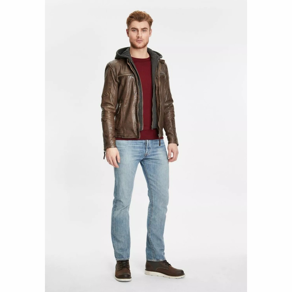Geaca de Piele Barbati Gipsy Maro Inchis GMHenno LAMAXV Geaca de Piele Barbati Gipsy Maro Inchis GMHenno LAMAXV - readytowear.ro