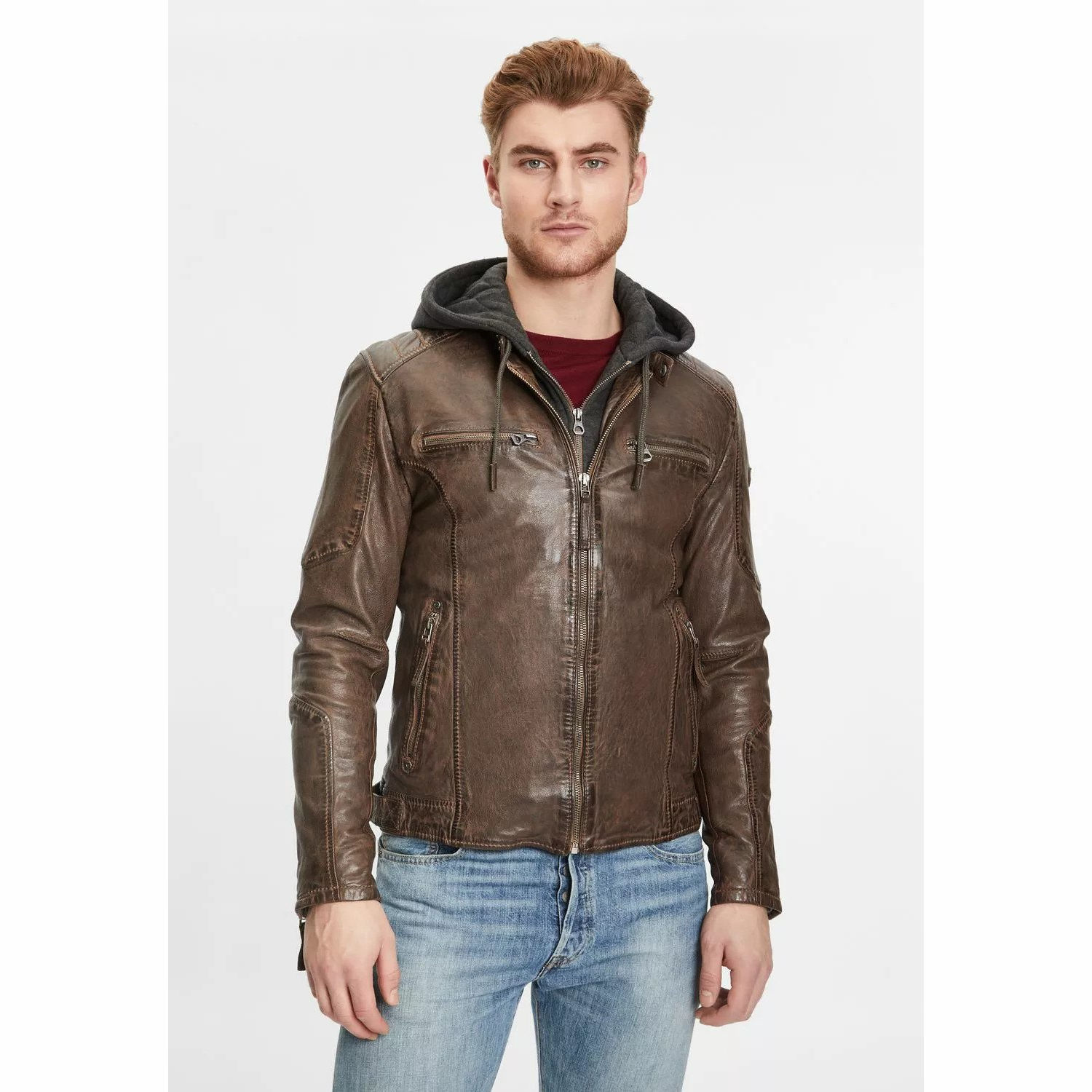 Geaca de Piele Barbati Gipsy Maro Inchis GMHenno LAMAXV – IMBRACAMINTE Geaca de Piele Barbati Gipsy Maro Inchis GMHenno LAMAXV – IMBRACAMINTE