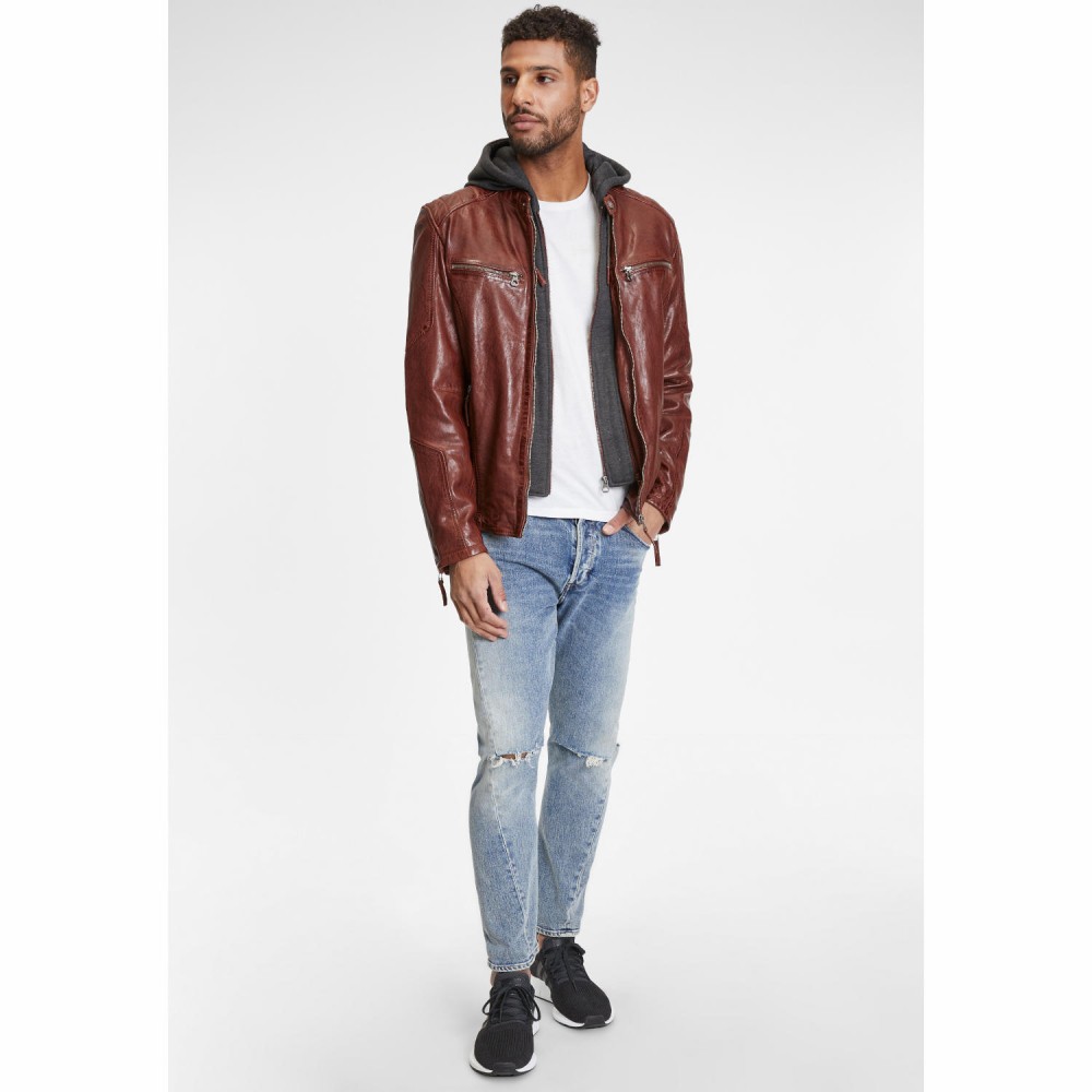 Geaca de Piele Barbati Gipsy Maro Rosiatic GMHenno Geaca de Piele Barbati Gipsy Maro Rosiatic GMHenno - readytowear.ro