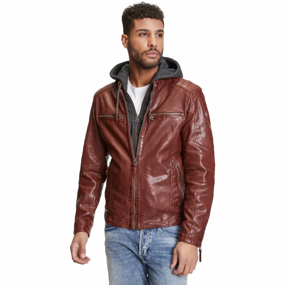 Geaca de Piele Barbati Gipsy Maro Rosiatic GMHenno Geaca de Piele Barbati Gipsy Maro Rosiatic GMHenno - readytowear.ro