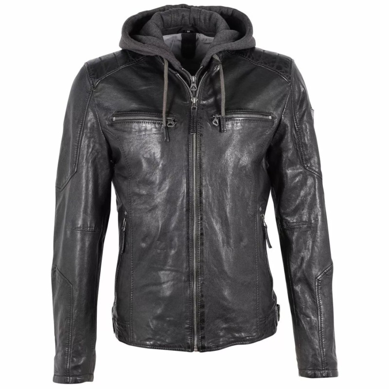 Geaca de Piele Barbati Gipsy Neagra GMHenno – IMBRACAMINTE