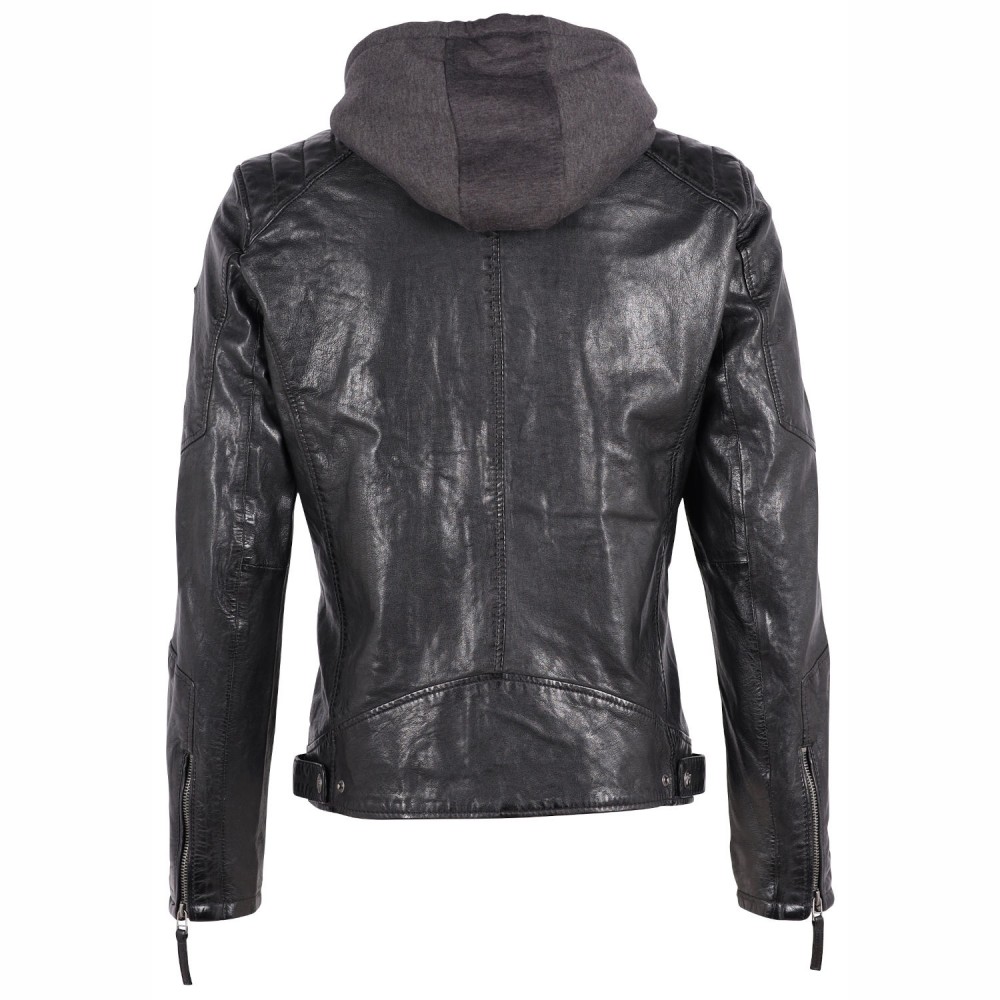 Geaca de Piele Barbati Gipsy Neagra GMHenno Geaca de Piele Barbati Gipsy Neagra GMHenno - readytowear.ro