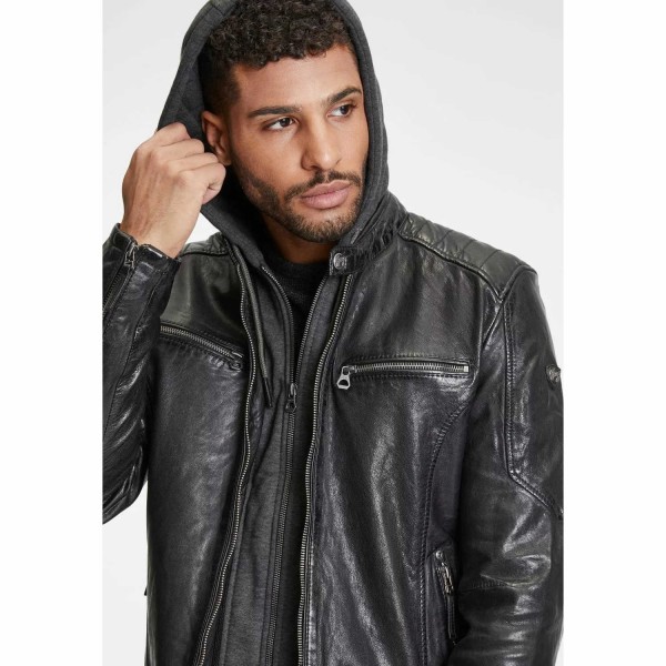 Geaca de Piele Barbati Gipsy Neagra GMHenno – IMBRACAMINTE — fotografia 6