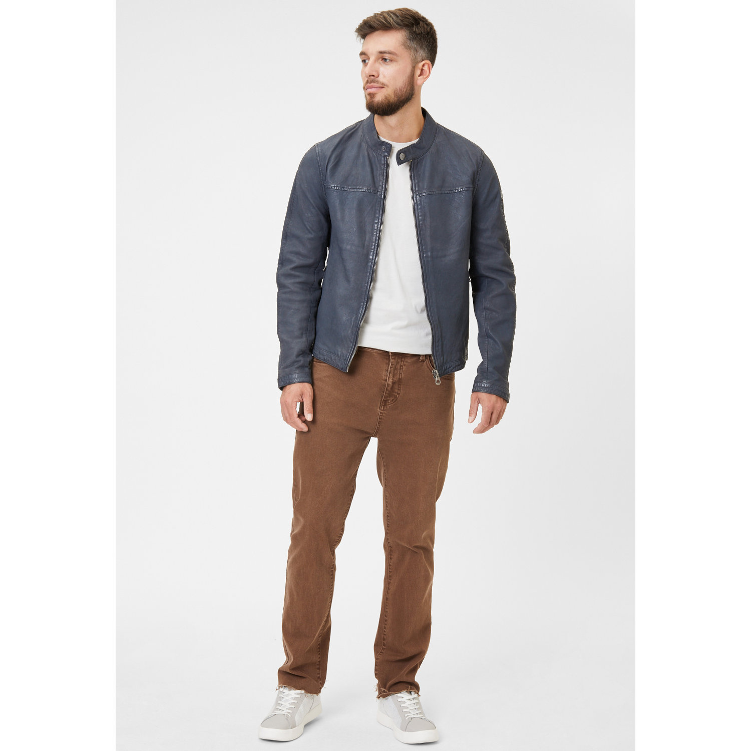 Geaca de Piele Barbati Gipsy Bleumarin GMHiet – IMBRACAMINTE