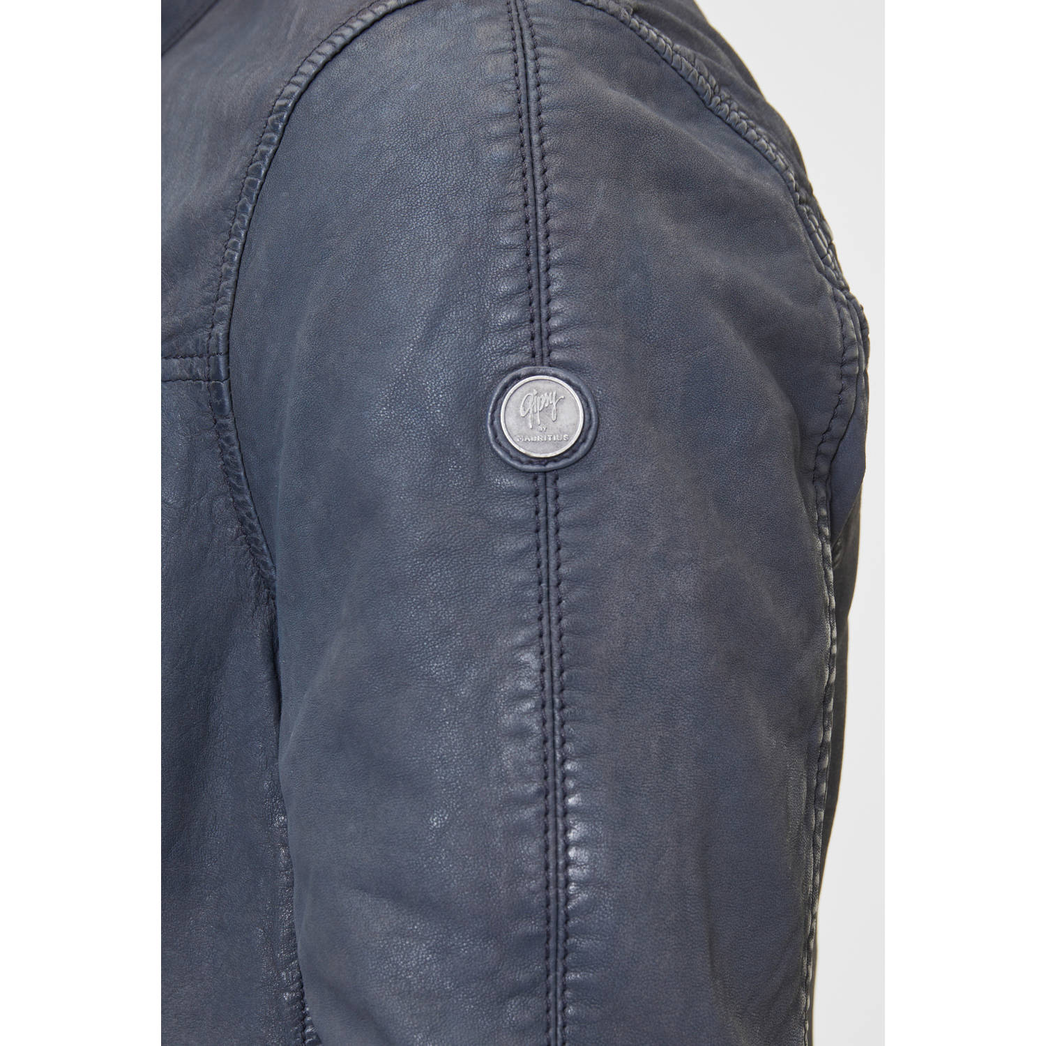 Geaca de Piele Barbati Gipsy Bleumarin GMHiet – Black Friday Geaca de Piele Barbati Gipsy Bleumarin GMHiet – Black Friday