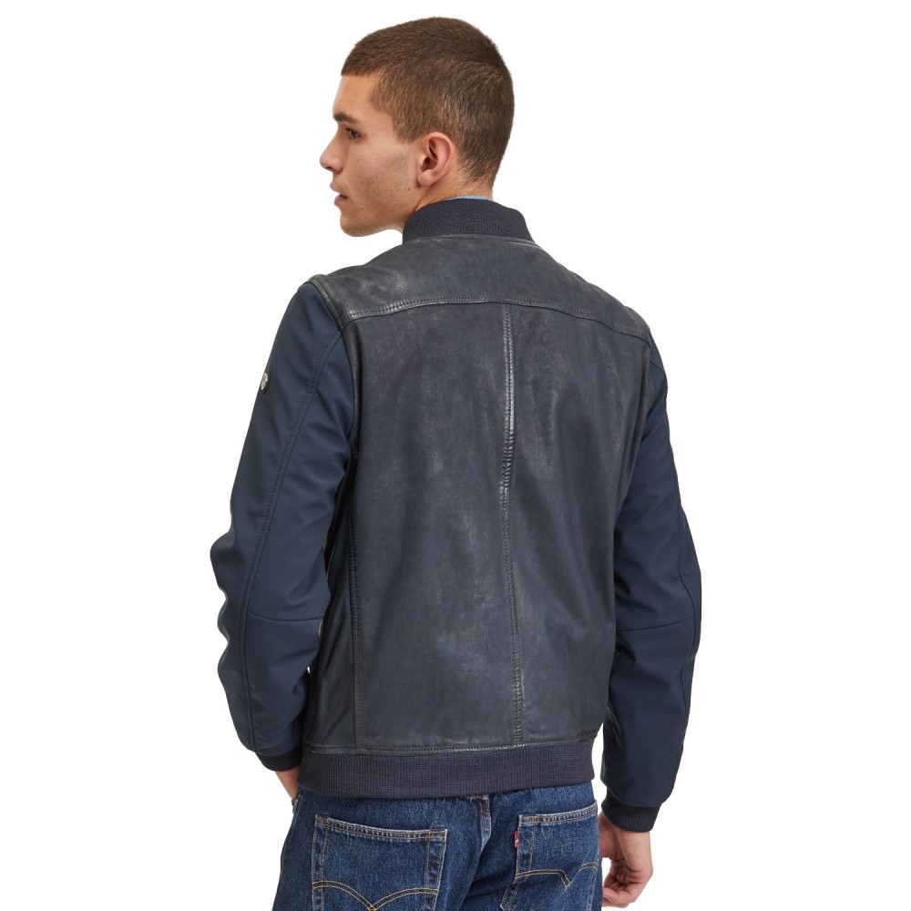 Geaca de Piele Barbati Gipsy Albastra GMHorizan Geaca de Piele Barbati Gipsy Albastra GMHorizan - readytowear.ro