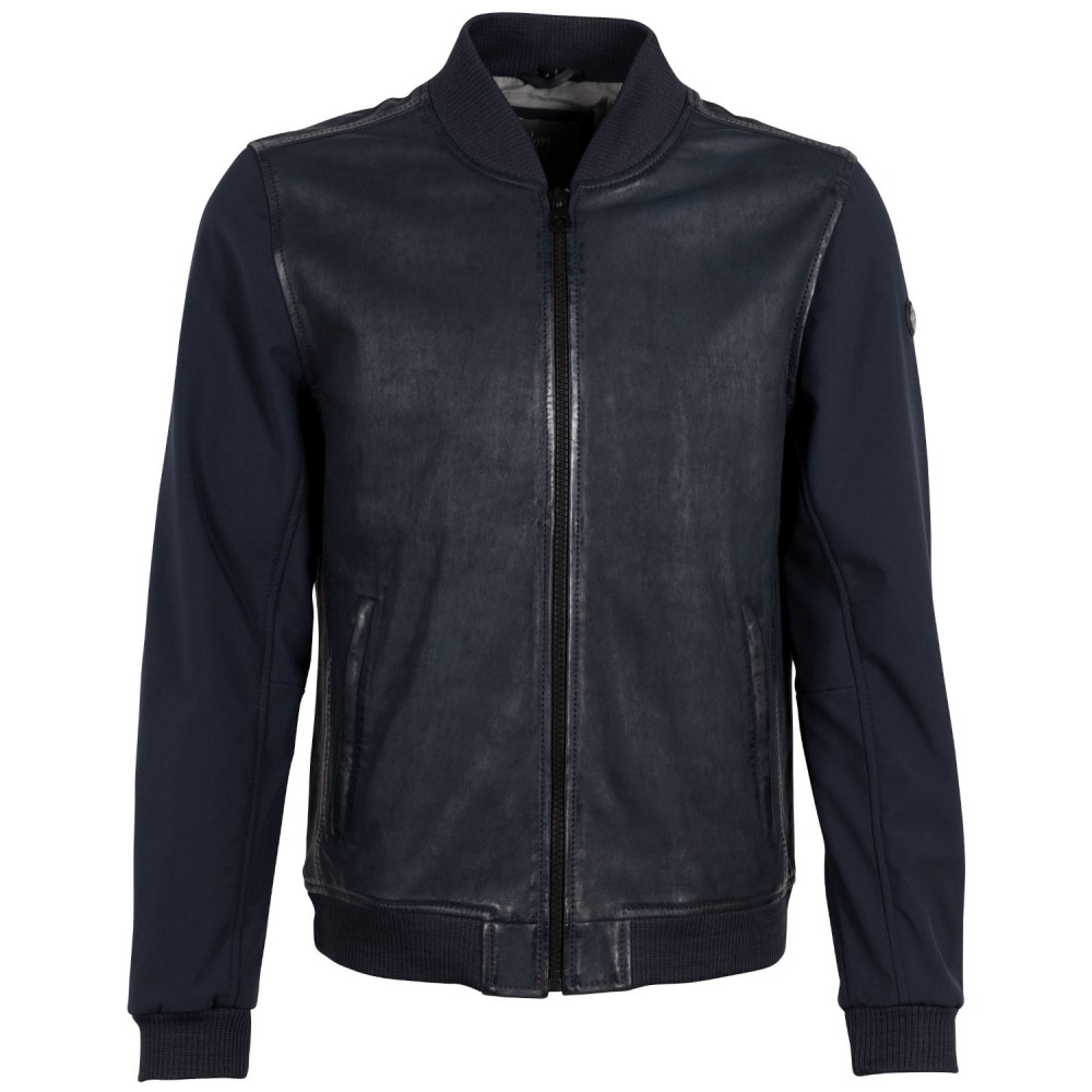 Geaca de Piele Barbati Gipsy Albastra GMHorizan Geaca de Piele Barbati Gipsy Albastra GMHorizan - readytowear.ro
