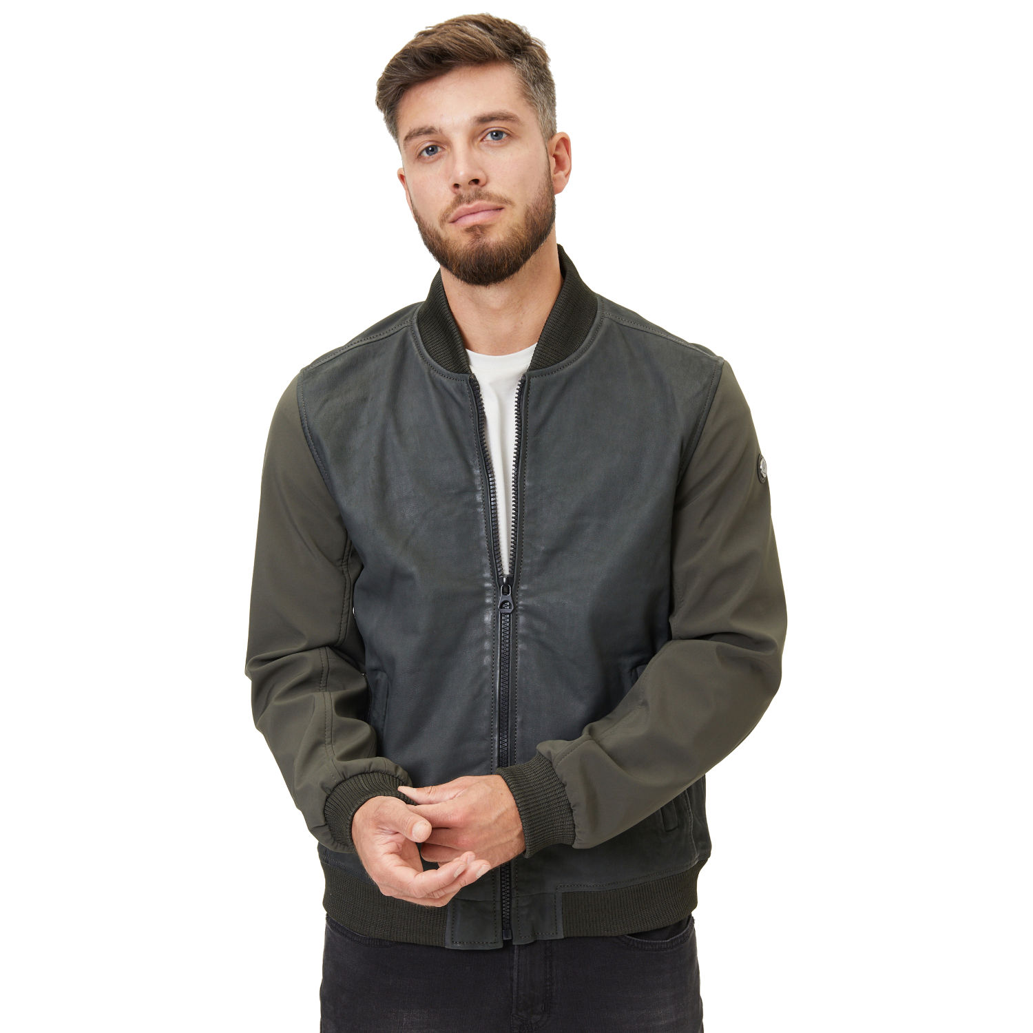 Geaca de Piele Barbati Gipsy Olive GMHorizan – IMBRACAMINTE