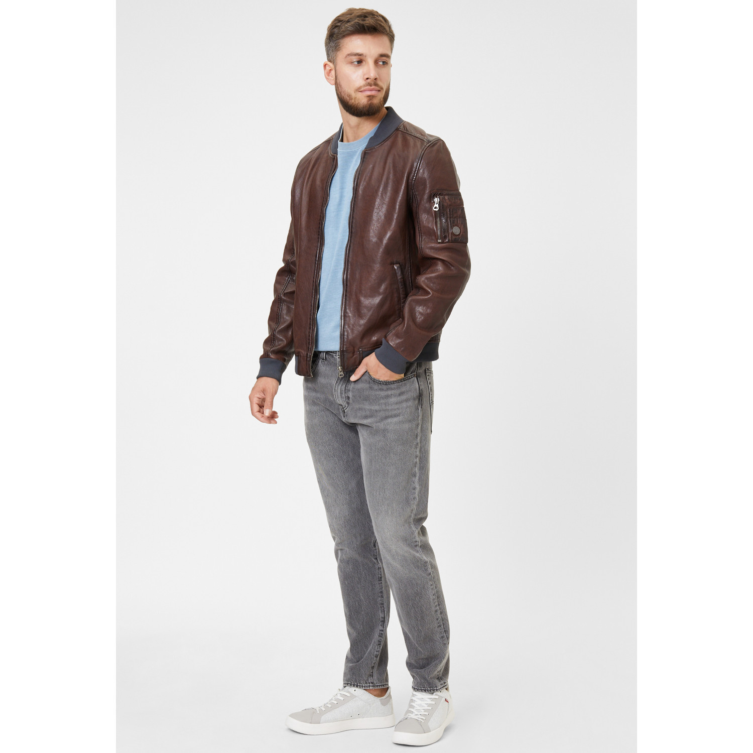 Geaca de Piele Barbati Gipsy Castanie GMHusley – Black Friday Geaca de Piele Barbati Gipsy Castanie GMHusley – Black Friday