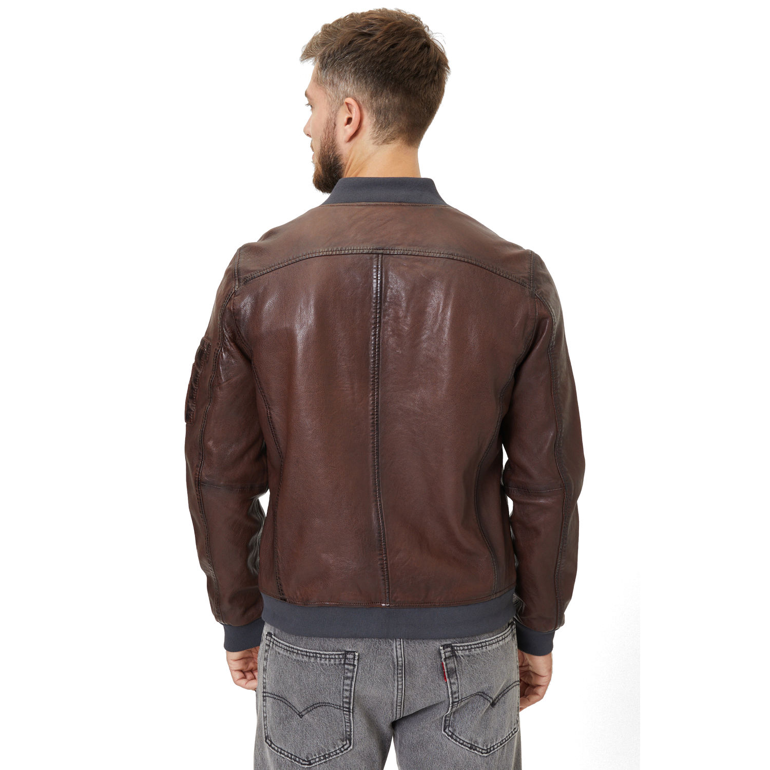 Geaca de Piele Barbati Gipsy Castanie GMHusley – Geci de Piele