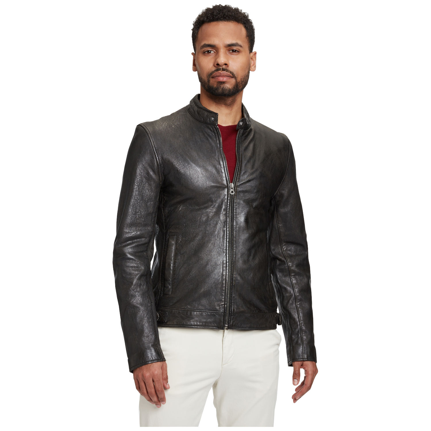 Geaca de Piele Barbati Gipsy Negru Vintage GMIdro – Black Friday