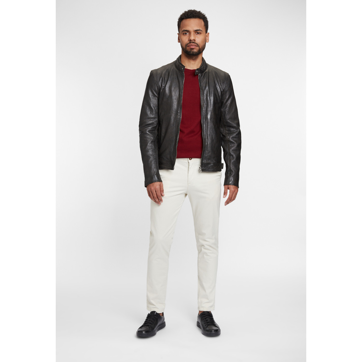 Geaca de Piele Barbati Gipsy Negru Vintage GMIdro – Black Friday