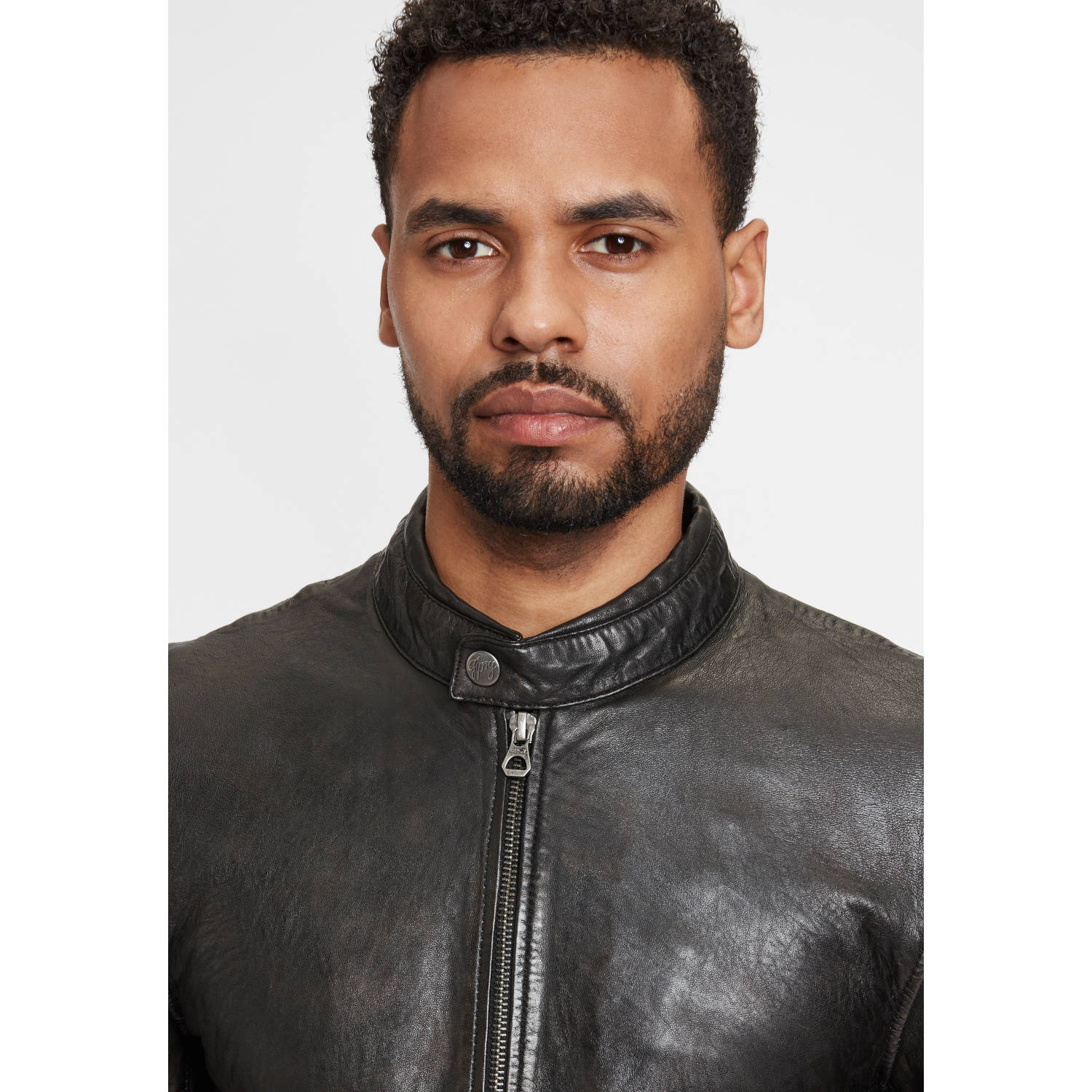 Geaca de Piele Barbati Gipsy Negru Vintage GMIdro – Black Friday
