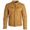Geaca de Piele Barbati Gipsy Galbena GMIonut Geaca de Piele Barbati Gipsy Galbena GMIonut - readytowear.ro