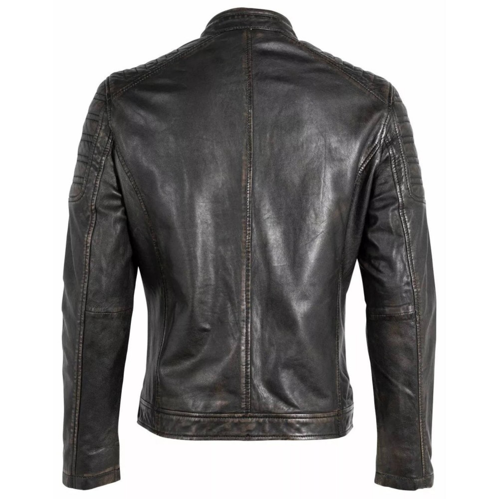 Geaca de Piele Barbati Gipsy Negru/Bej GMIonut NSLROV Geaca de Piele Barbati Gipsy Negru/Bej GMIonut NSLROV - readytowear.ro