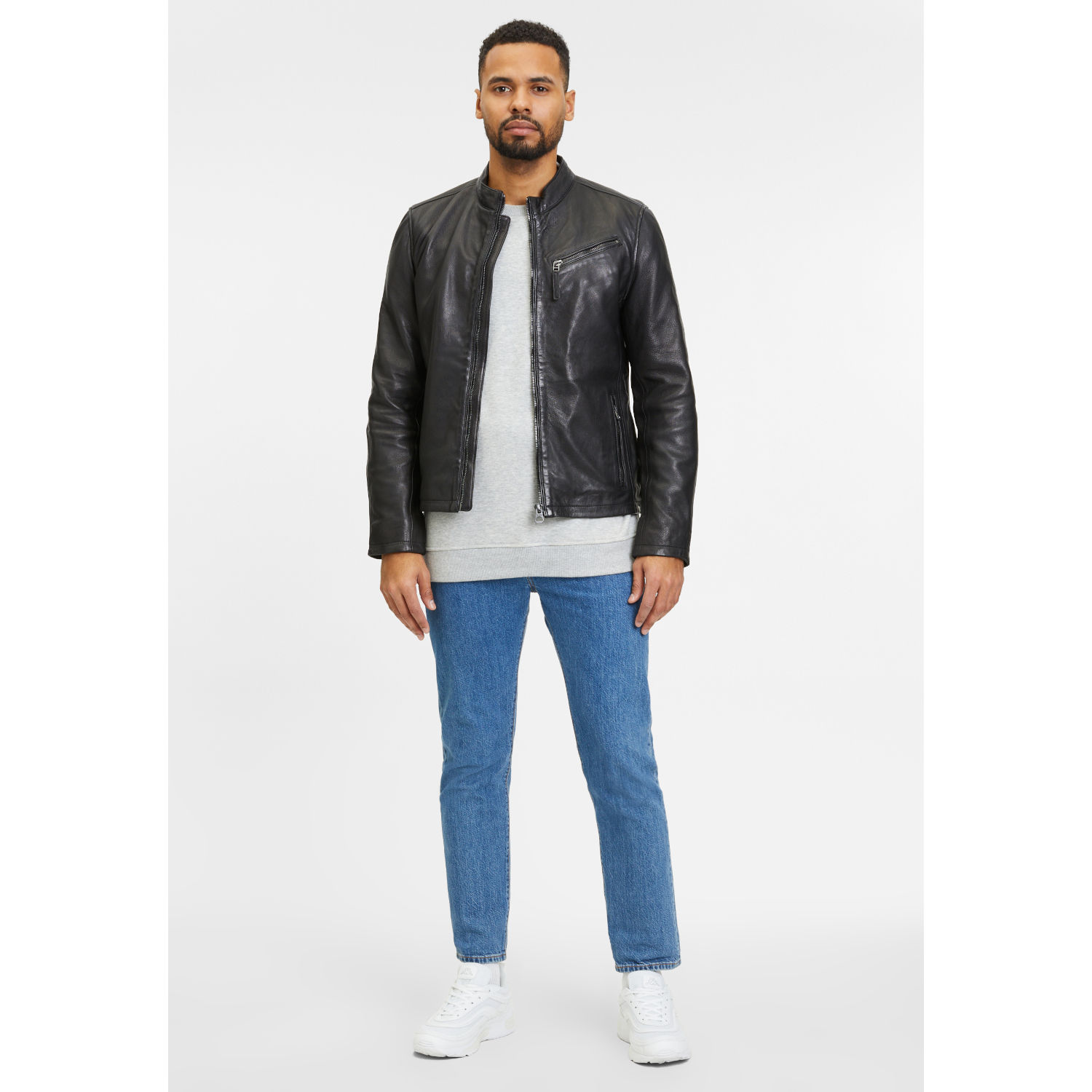 Geaca de Piele Barbati Gipsy Neagra GMJaqua – Black Friday