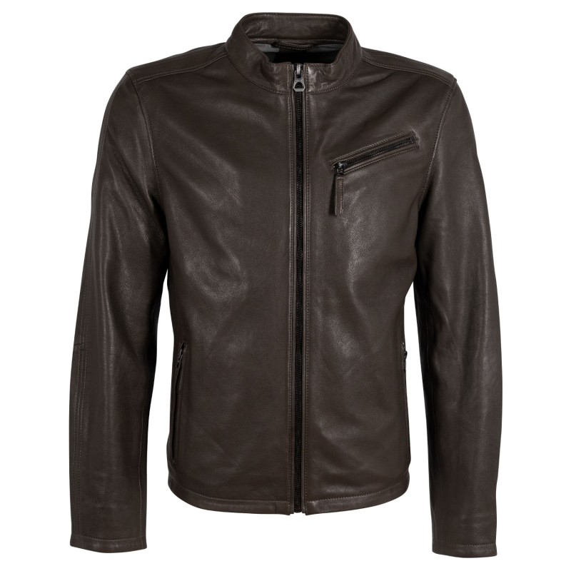 Geaca de Piele Barbati Gipsy Olive Inchis GMJaqua – Black Friday