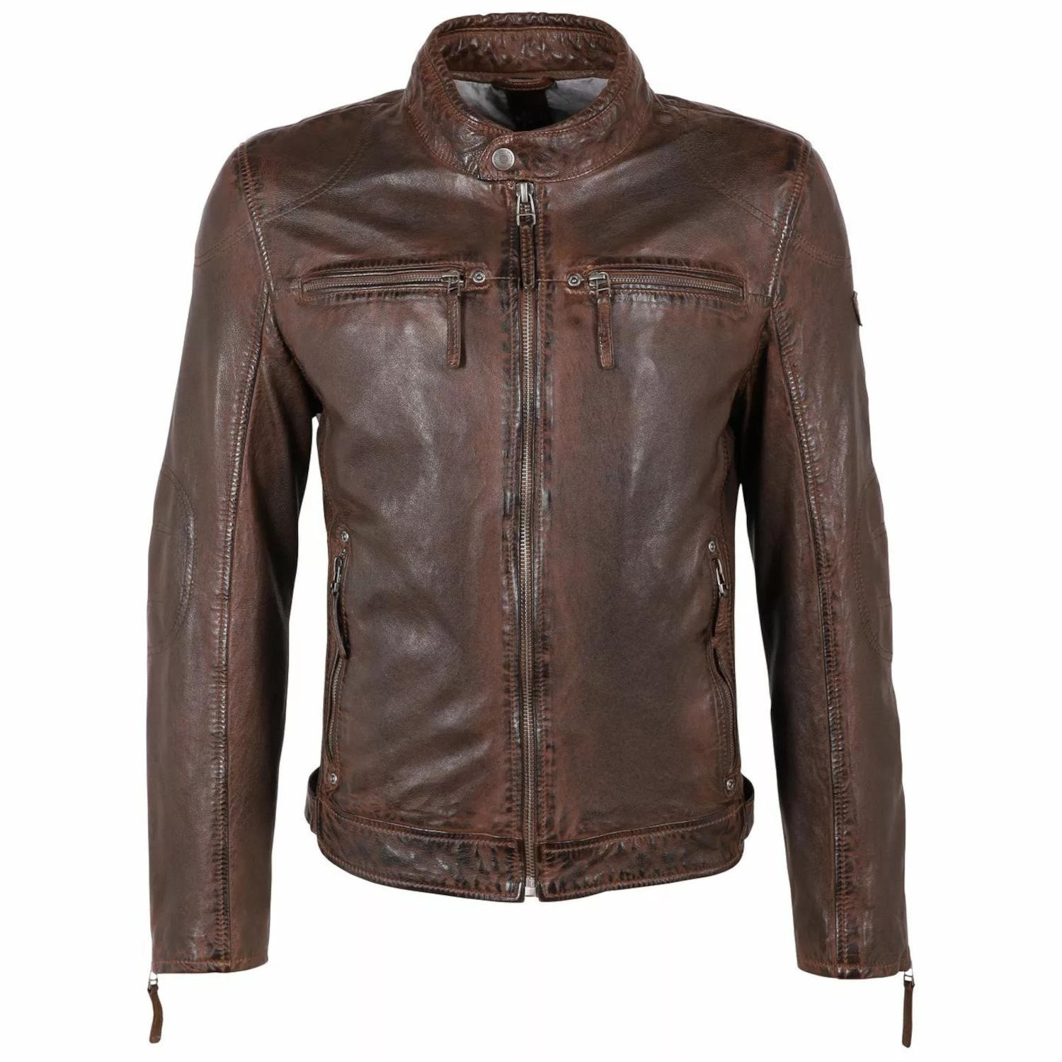 Geaca de Piele Barbati Gipsy Castanie GMJenno – IMBRACAMINTE