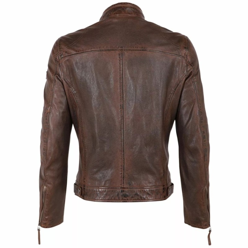 Geaca de Piele Barbati Gipsy Castanie GMJenno LASUV – Black Friday