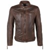 Geaca de Piele Barbati Gipsy Castanie GMJenno - readytowear