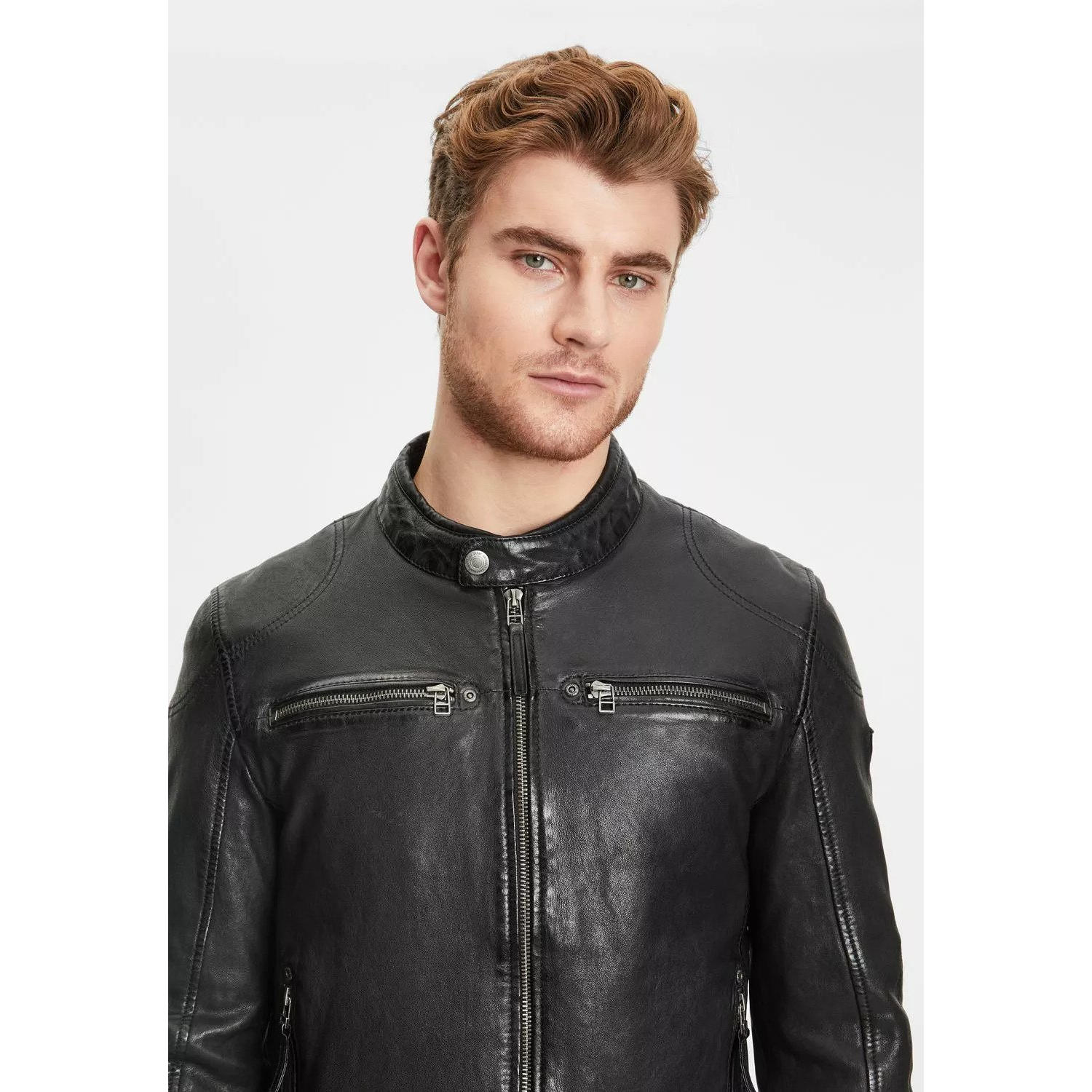 Geaca de Piele Barbati Gipsy Neagra GMJenno LASUV – IMBRACAMINTE