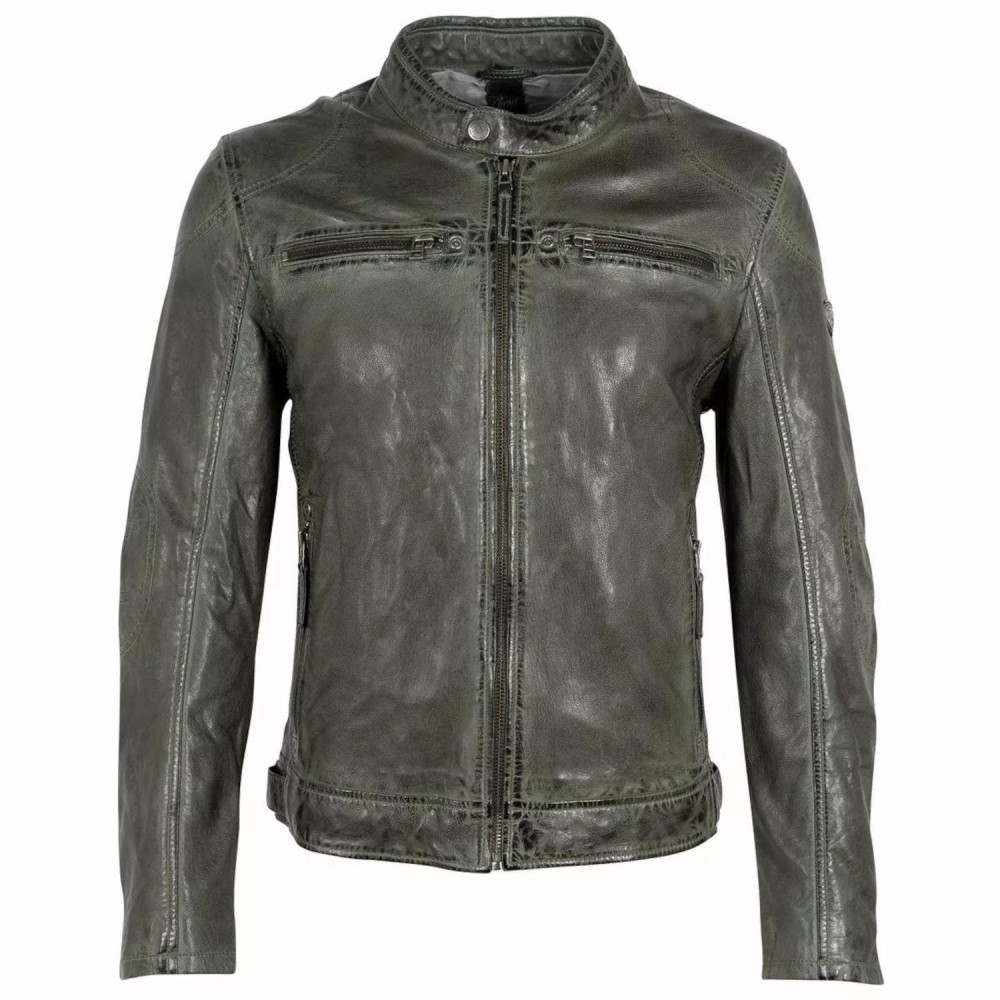 Geaca de Piele Barbati Gipsy Verde GMJenno Geaca de Piele Barbati Gipsy Verde GMJenno - readytowear.ro
