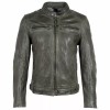 Geaca de Piele Barbati Gipsy Verde GMJenno - readytowear.ro