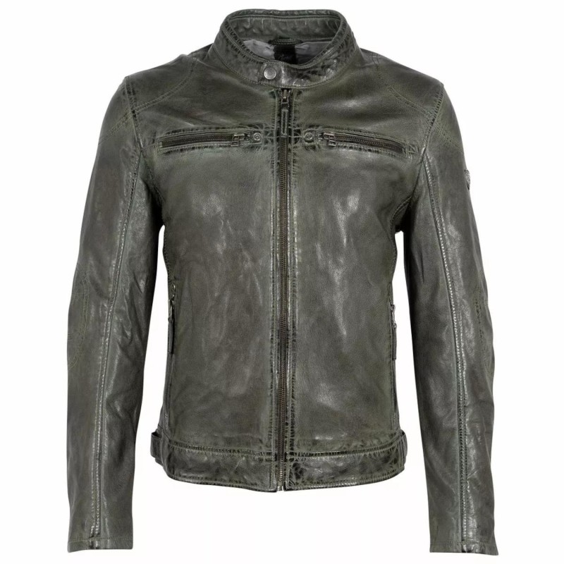 Geaca de Piele Barbati Gipsy Verde GMJenno – IMBRACAMINTE