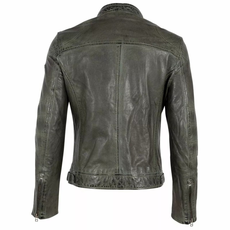 Geaca de Piele Barbati Gipsy Verde GMJenno – IMBRACAMINTE