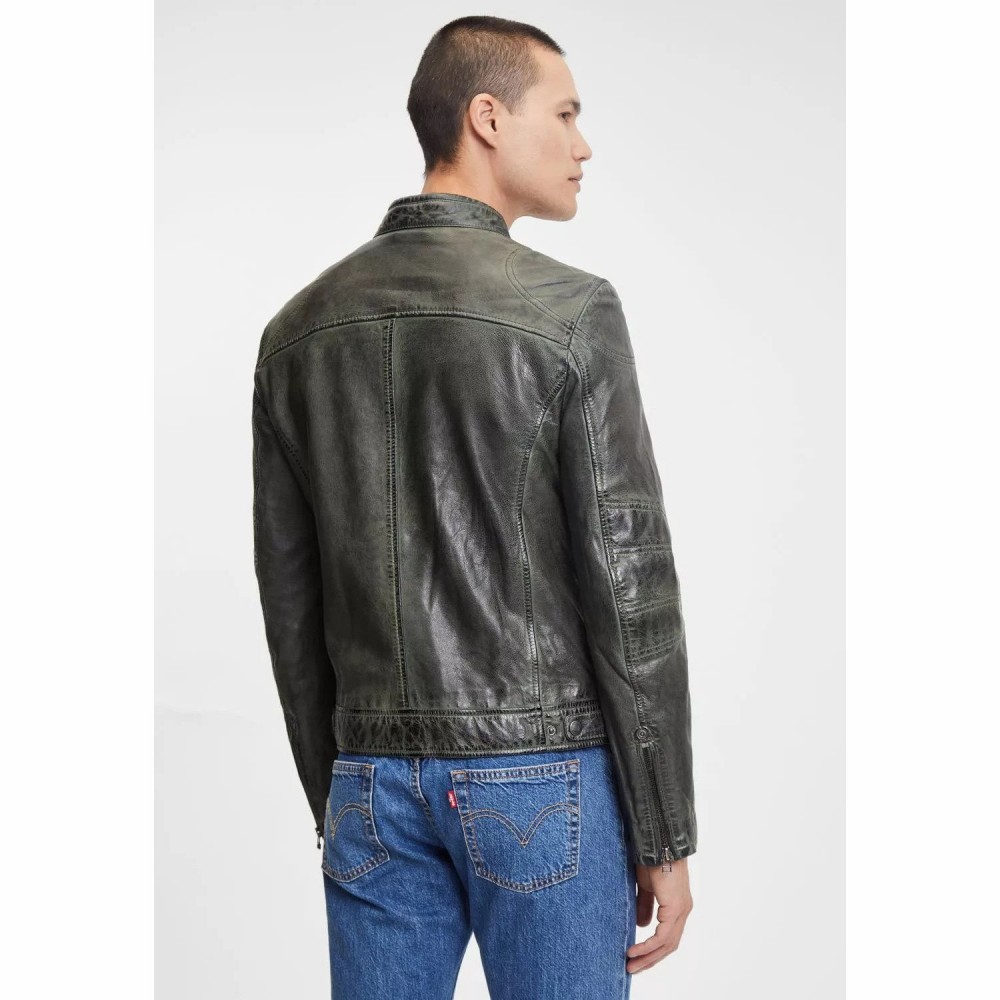 Geaca de Piele Barbati Gipsy Verde GMJenno Geaca de Piele Barbati Gipsy Verde GMJenno - readytowear.ro