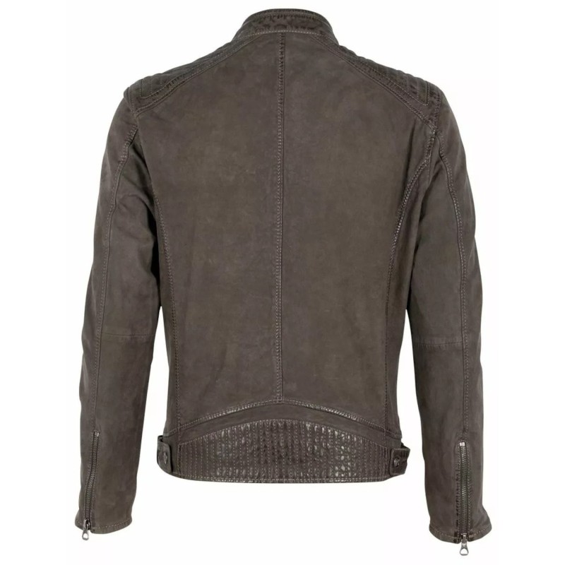 Geaca de Piele Barbati Gipsy Verde Prafuit GMJonnas – Black Friday