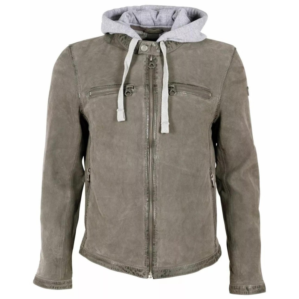 Geaca de Piele Barbati Gipsy Gri Inchis GMJonno SF LNUV Geaca de Piele Barbati Gipsy Gri Inchis GMJonno SF LNUV - readytowear.ro