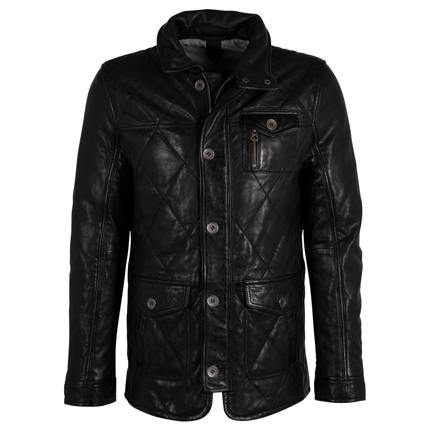 Geaca Lunga de Piele Barbati Gipsy Antracit GMKalisdo 2 – Black Friday