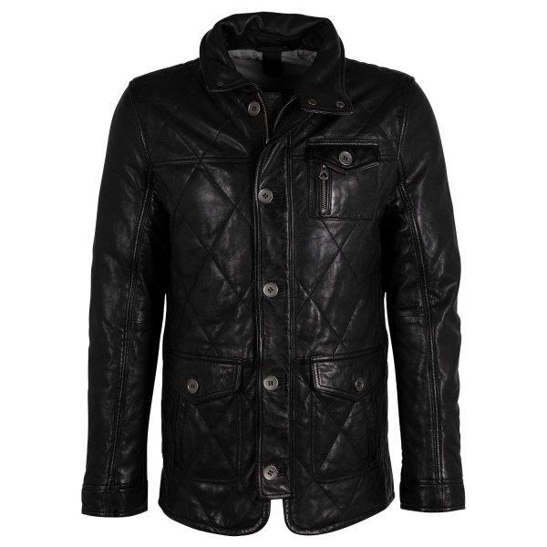 Geaca Lunga de Piele Barbati Gipsy Antracit GMKalisdo 2 – Black Friday — fotografia 3