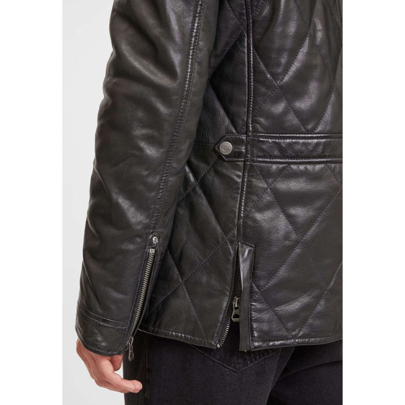 Geaca Lunga de Piele Barbati Gipsy Antracit GMKalisdo 2 – IMBRACAMINTE