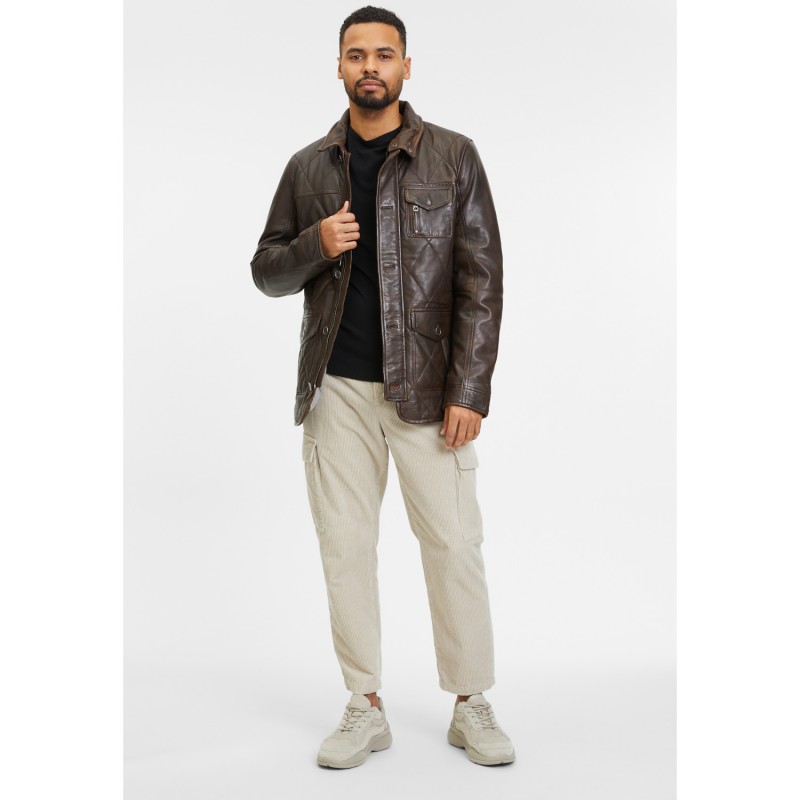 Geaca Lunga de Piele Barbati Gipsy Maro GMKalisdo 2 – Black Friday