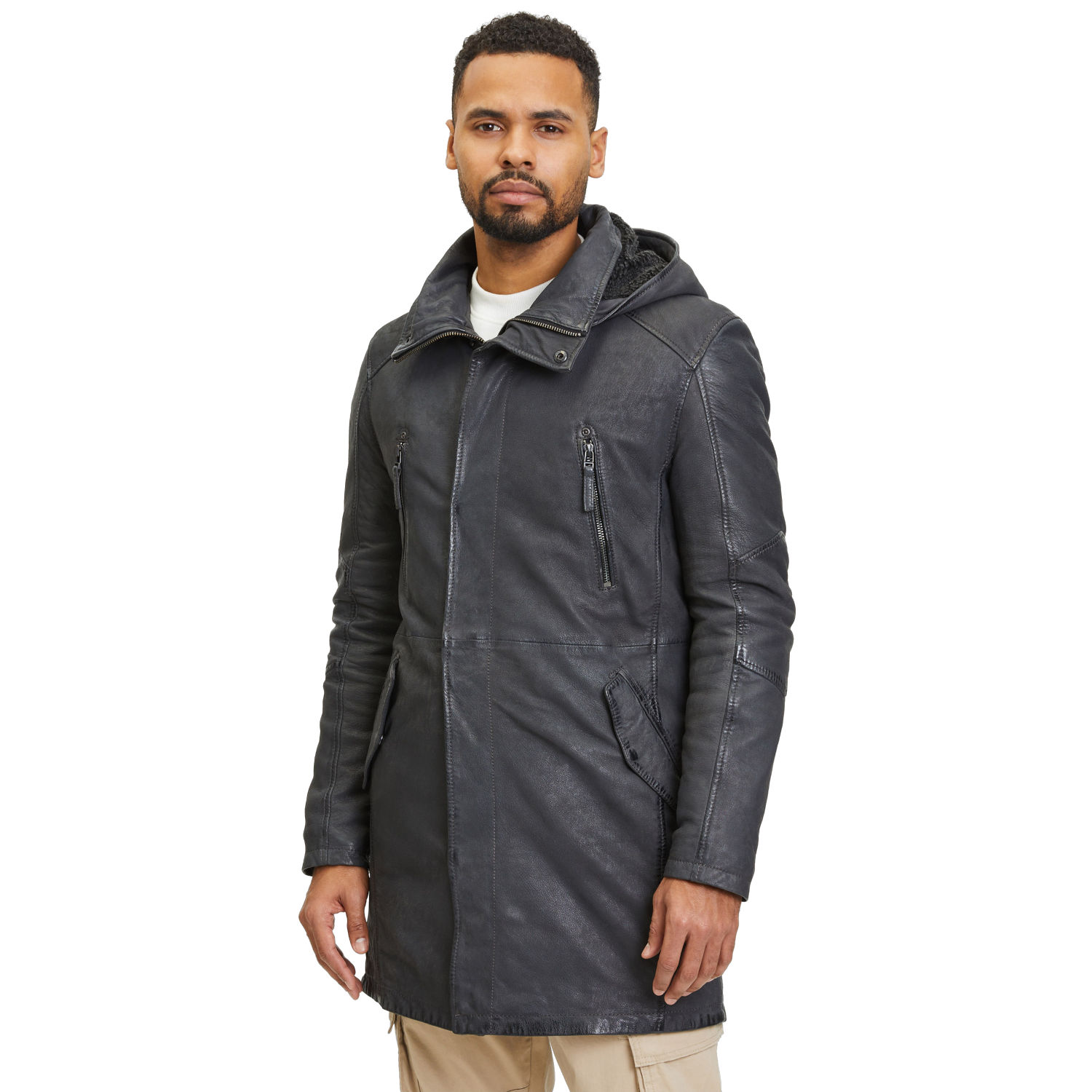 Geaca Lunga de Piele Barbati Gipsy Antracit GMKassio – IMBRACAMINTE Geaca Lunga de Piele Barbati Gipsy Antracit GMKassio – IMBRACAMINTE