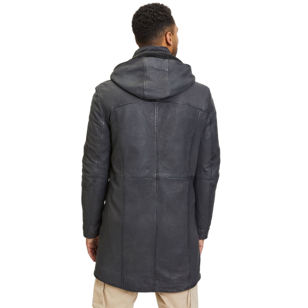 Geaca Lunga de Piele Barbati Gipsy Antracit GMKassio Geaca Lunga de Piele Barbati Gipsy Antracit GMKassio - readytowear.ro