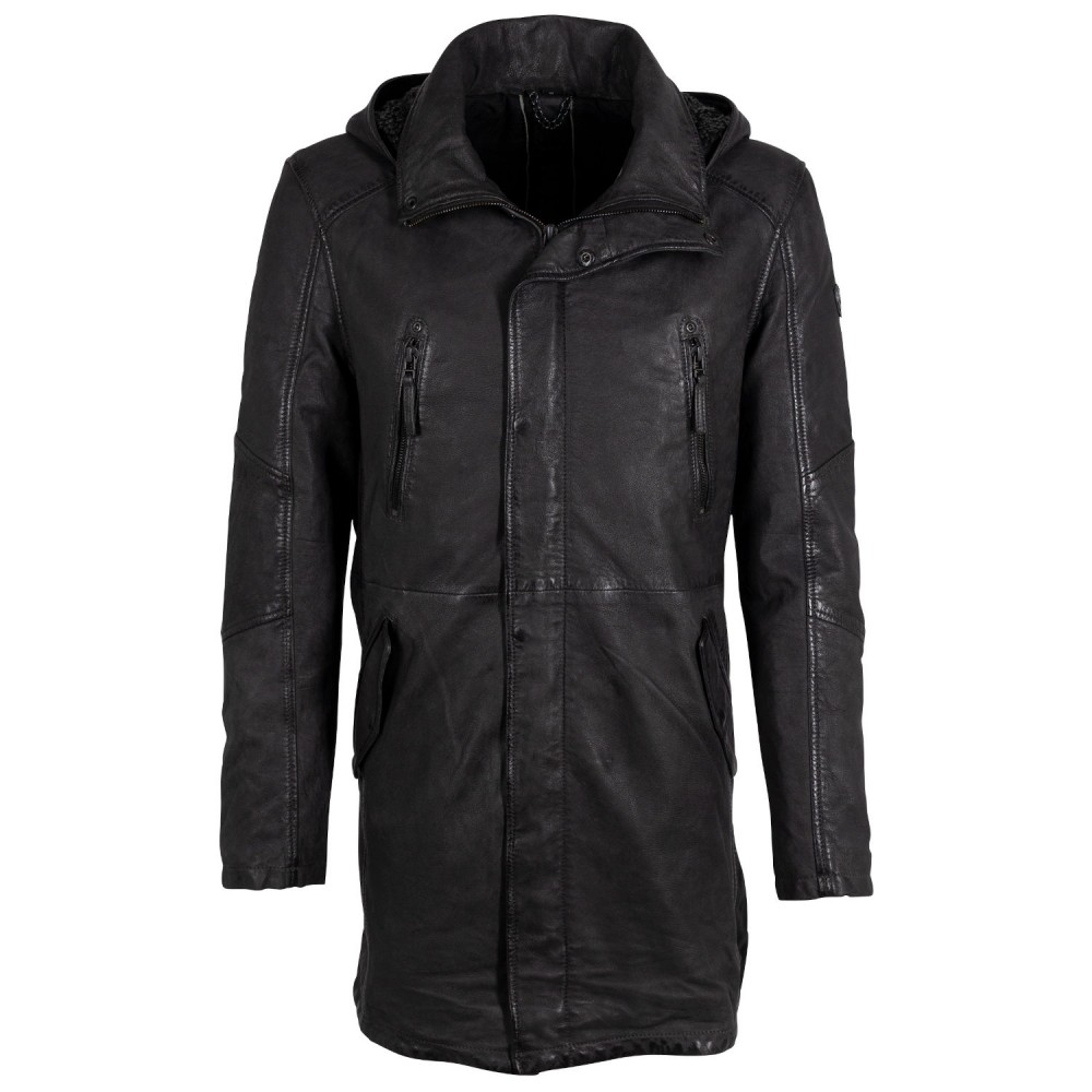 Geaca Lunga de Piele Barbati Gipsy Antracit GMKassio Geaca Lunga de Piele Barbati Gipsy Antracit GMKassio - readytowear.ro
