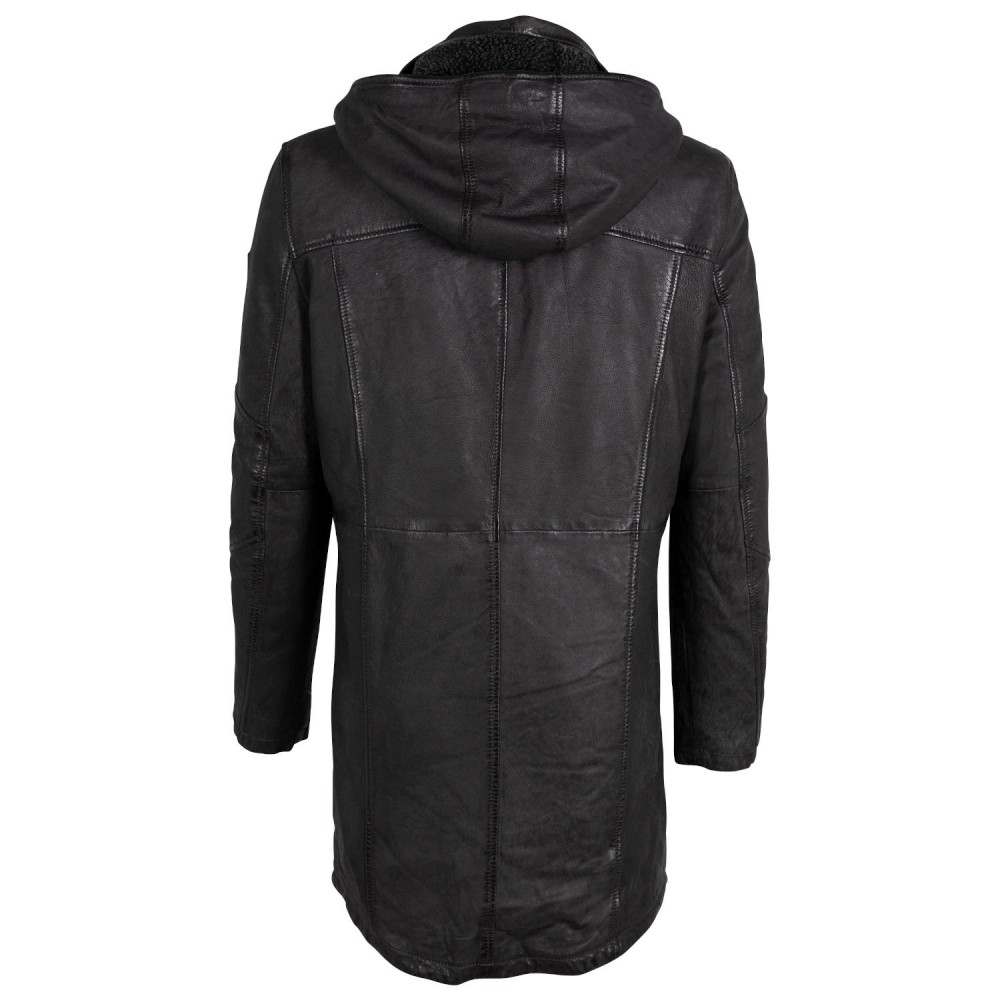 Geaca Lunga de Piele Barbati Gipsy Antracit GMKassio Geaca Lunga de Piele Barbati Gipsy Antracit GMKassio - readytowear.ro