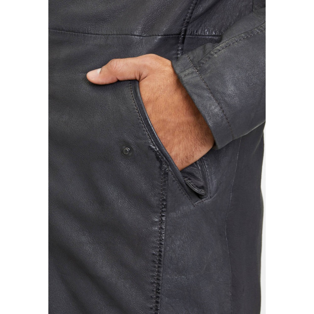 Geaca Lunga de Piele Barbati Gipsy Antracit GMKassio Geaca Lunga de Piele Barbati Gipsy Antracit GMKassio - readytowear.ro
