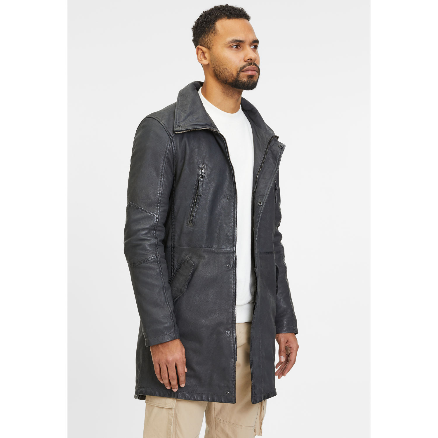 Geaca Lunga de Piele Barbati Gipsy Antracit GMKassio – IMBRACAMINTE Geaca Lunga de Piele Barbati Gipsy Antracit GMKassio – IMBRACAMINTE