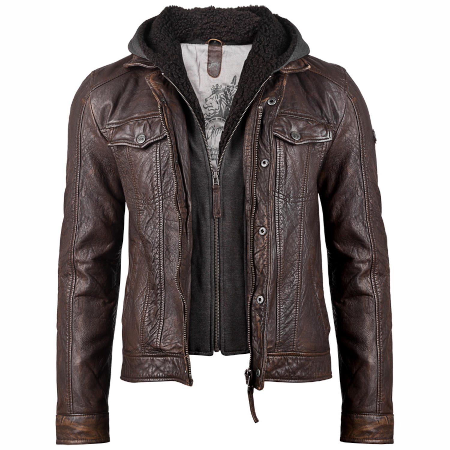 Geaca de Piele Barbati Gipsy Maro Antic GMLennu LAMAV W – IMBRACAMINTE