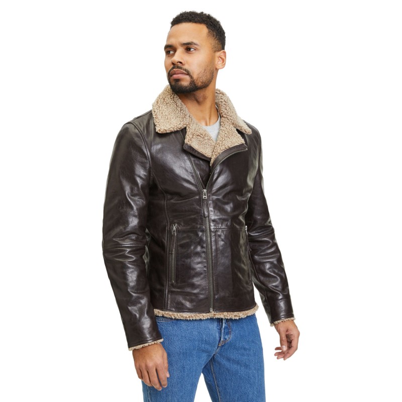 Cojoc de Piele Imblanit Barbati Gipsy Maro Inchis GMLetro – IMBRACAMINTE