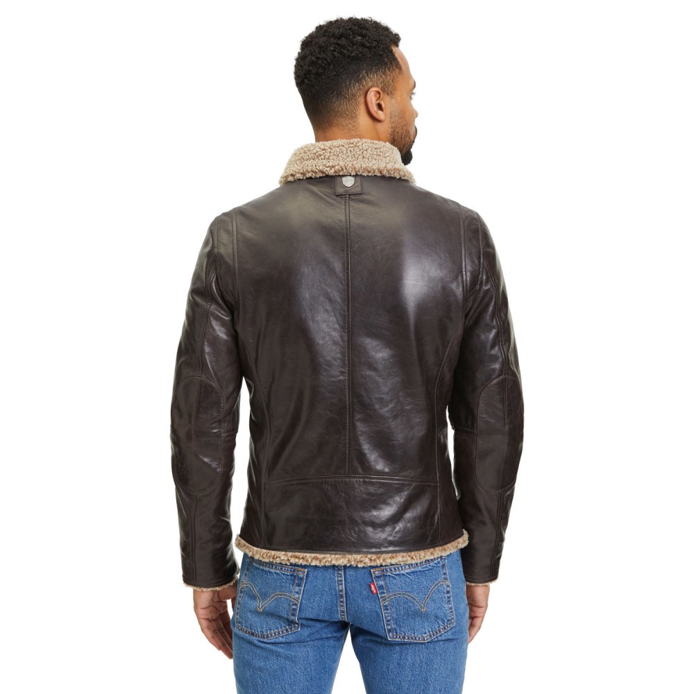 Cojoc de Piele Imblanit Barbati Gipsy Maro Inchis GMLetro Cojoc de Piele Imblanit Barbati Gipsy Maro Inchis GMLetro - readytowear.ro
