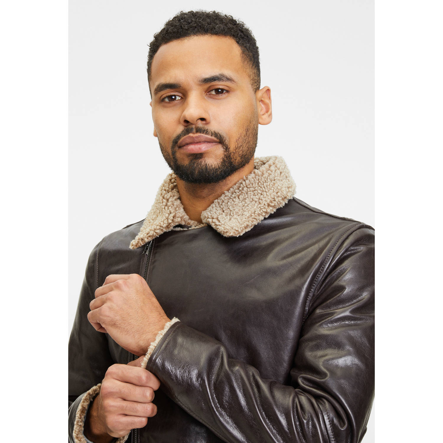 Cojoc de Piele Imblanit Barbati Gipsy Maro Inchis GMLetro – IMBRACAMINTE